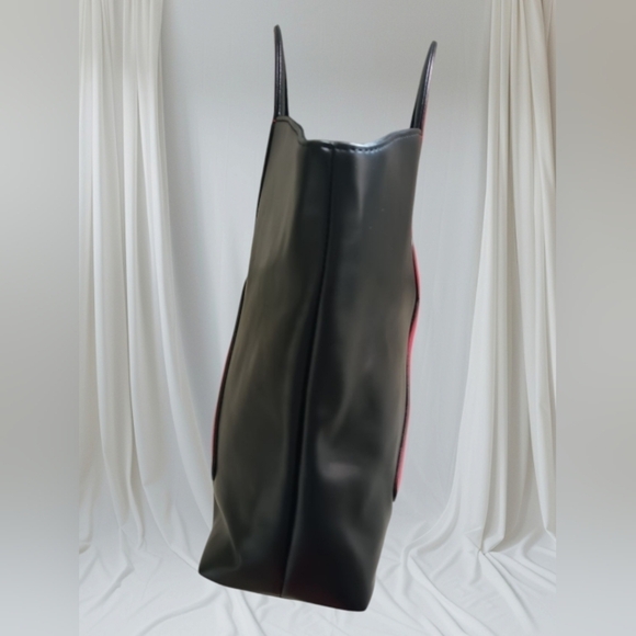 Roberta Di Camerino Black Red Leather R Logo Handbag - Picture 8 of 15